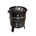 Portable 3 in 1 Charcoal Smoker BBQ Grill